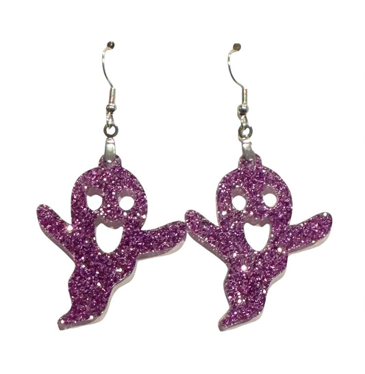 Glitter Ghost Earrings – Dangle Style