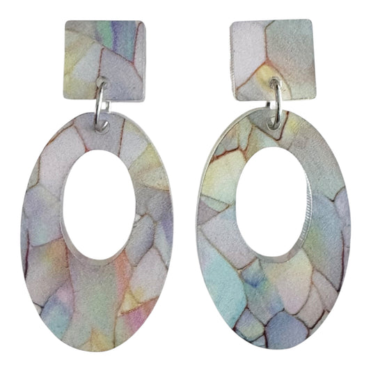 Pastel Mosaic Earrings – Post & Dangle Styles