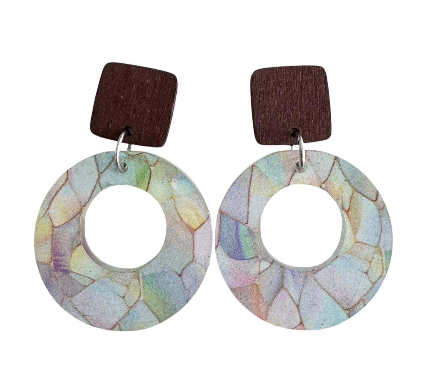 Pastel Mosaic Earrings – Post & Dangle Styles