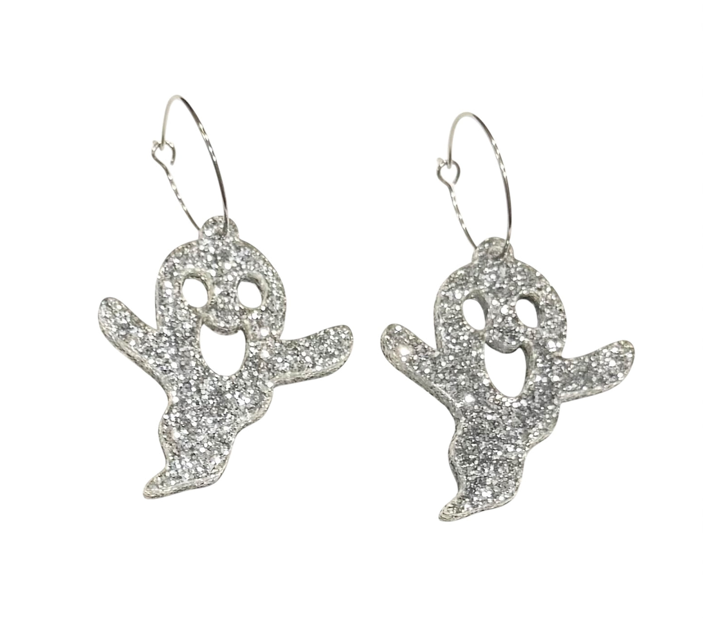Glitter Halloween Earrings – Loop Stud & Hoop Dangle Styles
