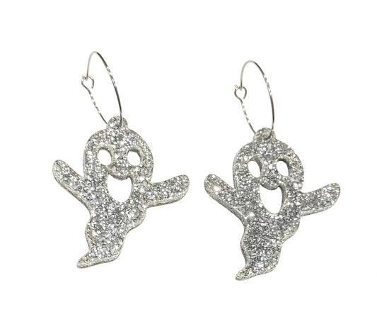 Glitter Halloween Earrings – Loop Stud & Hoop Dangle Styles