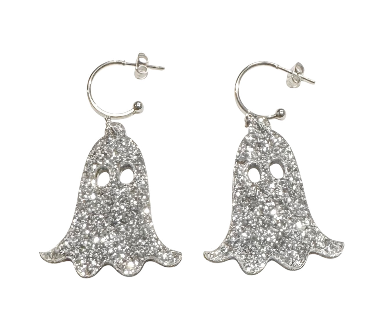 Glitter Halloween Earrings – Loop Stud & Hoop Dangle Styles
