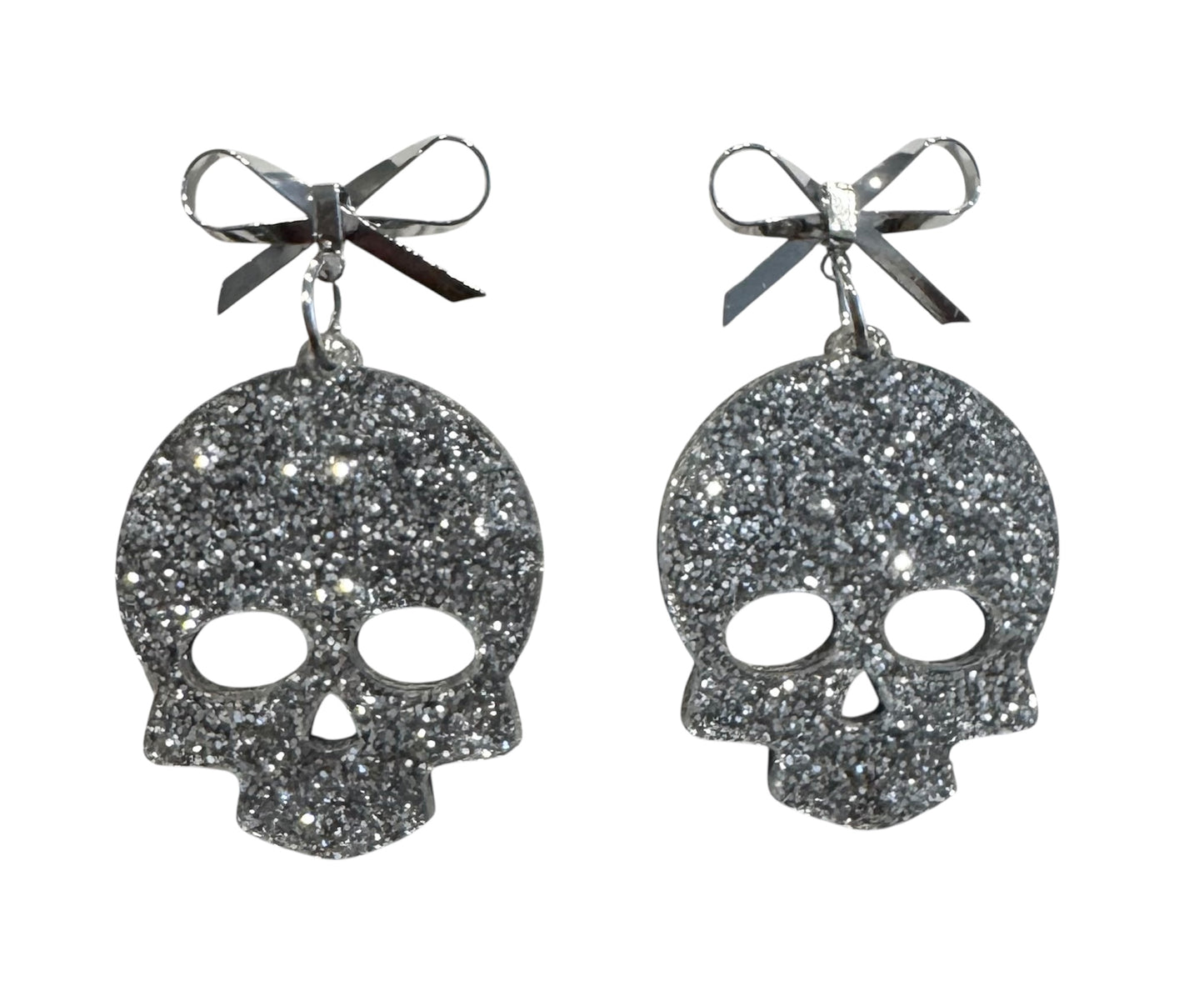 Skull Earrings with Bows
