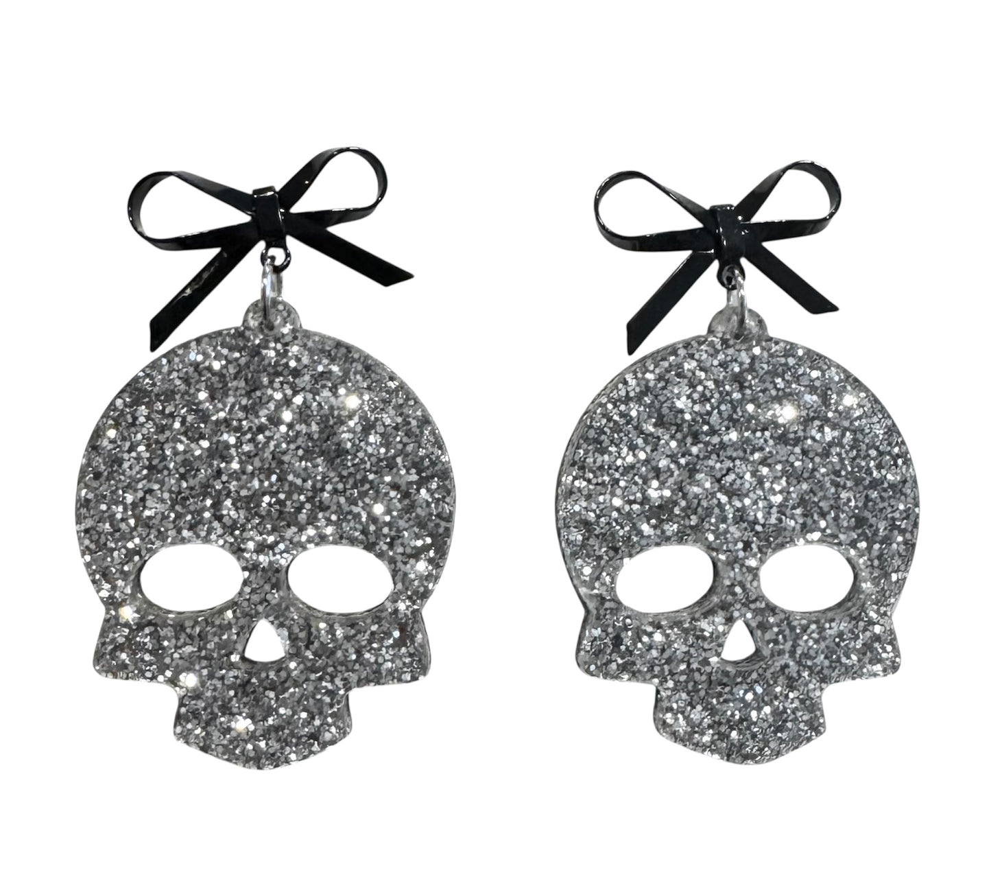 Skull Earrings with Bows