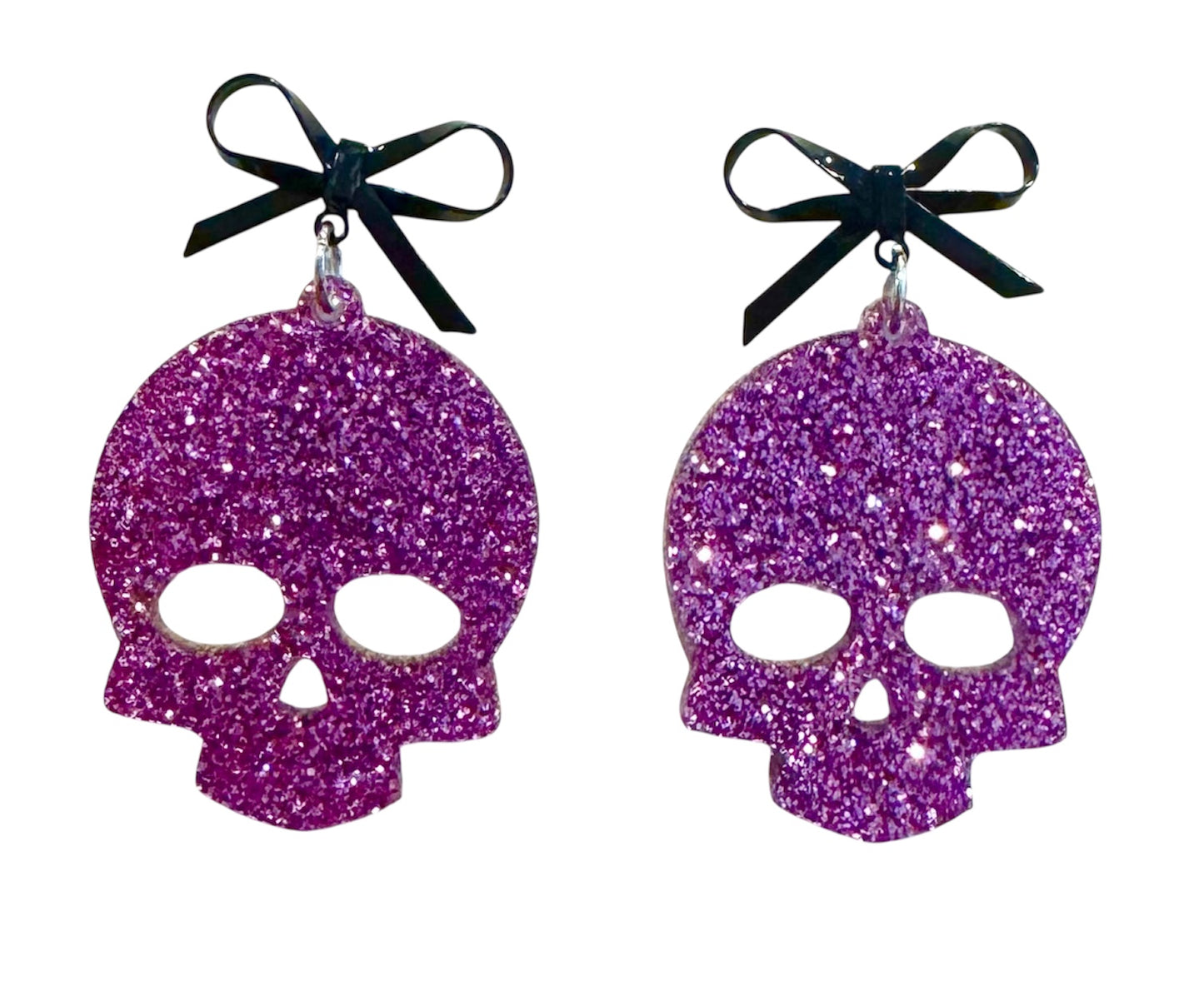 Skull Earrings with Bows
