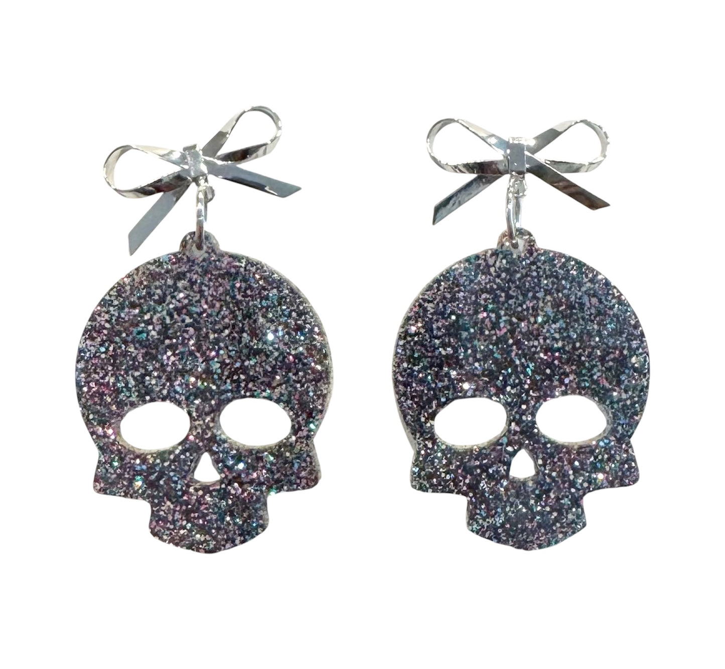 Skull Earrings with Bows