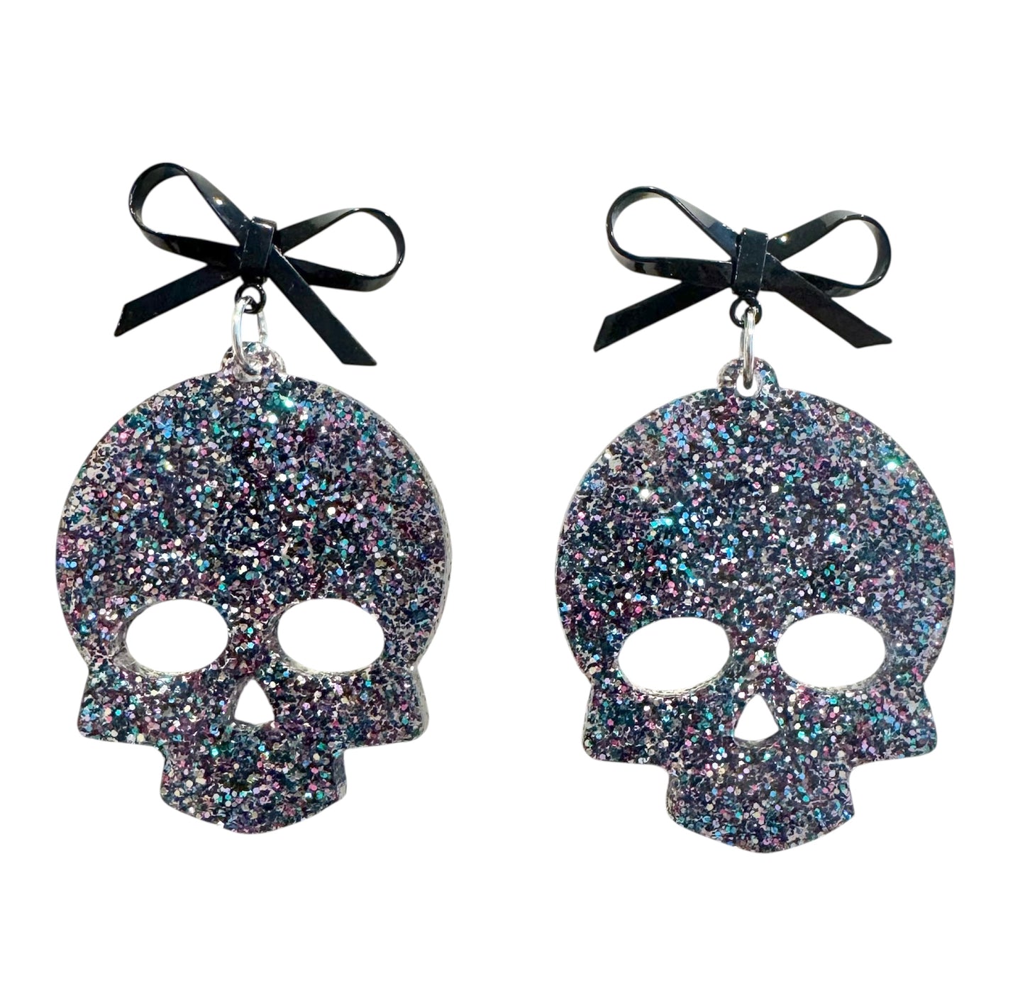 Skull Earrings with Bows