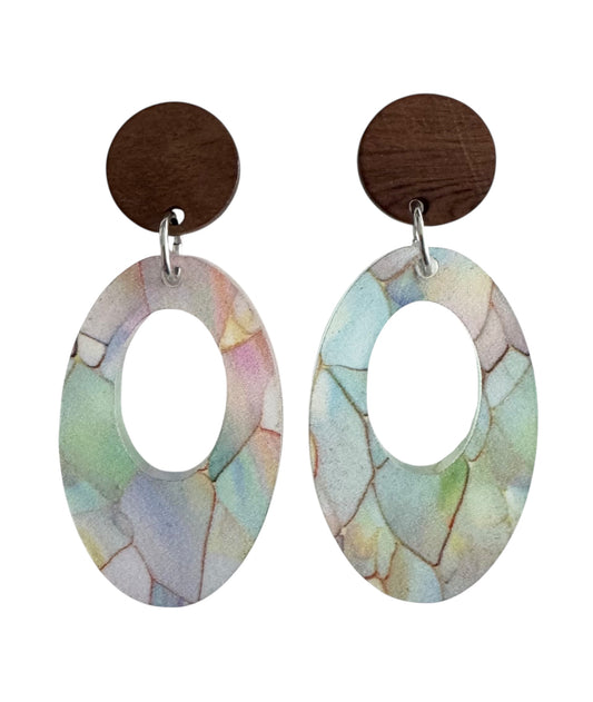 Pastel Mosaic Earrings – Post & Dangle Styles