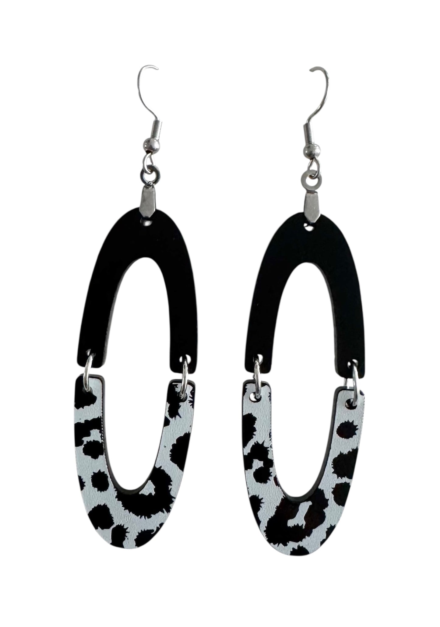 Oval and Bar Acrylic Earrings – Stud & Dangle Styles