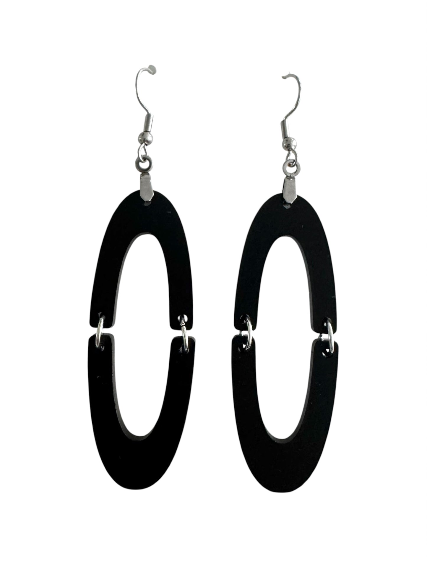 Oval and Bar Acrylic Earrings – Stud & Dangle Styles