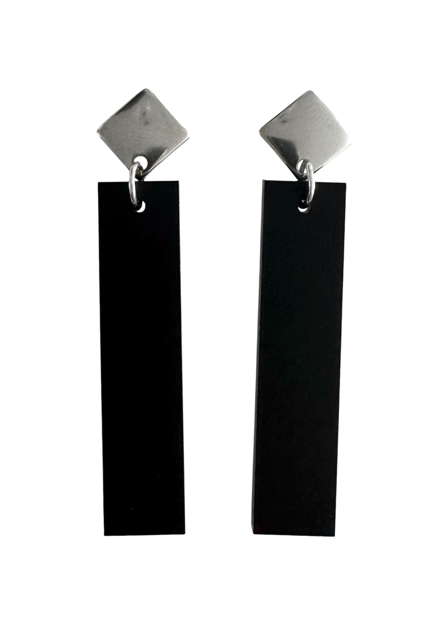 Oval and Bar Acrylic Earrings – Stud & Dangle Styles