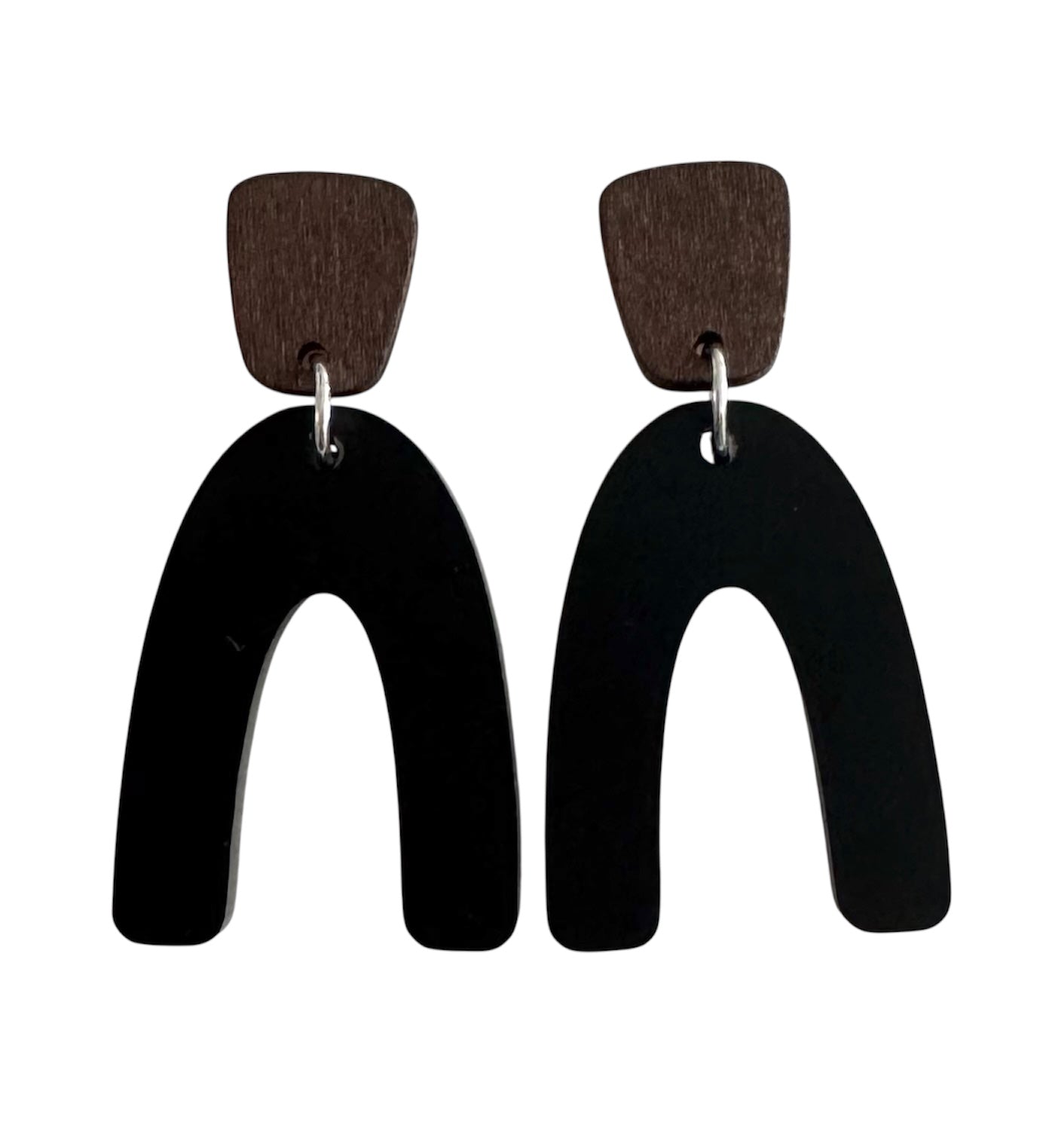 Oval and Bar Acrylic Earrings – Stud & Dangle Styles